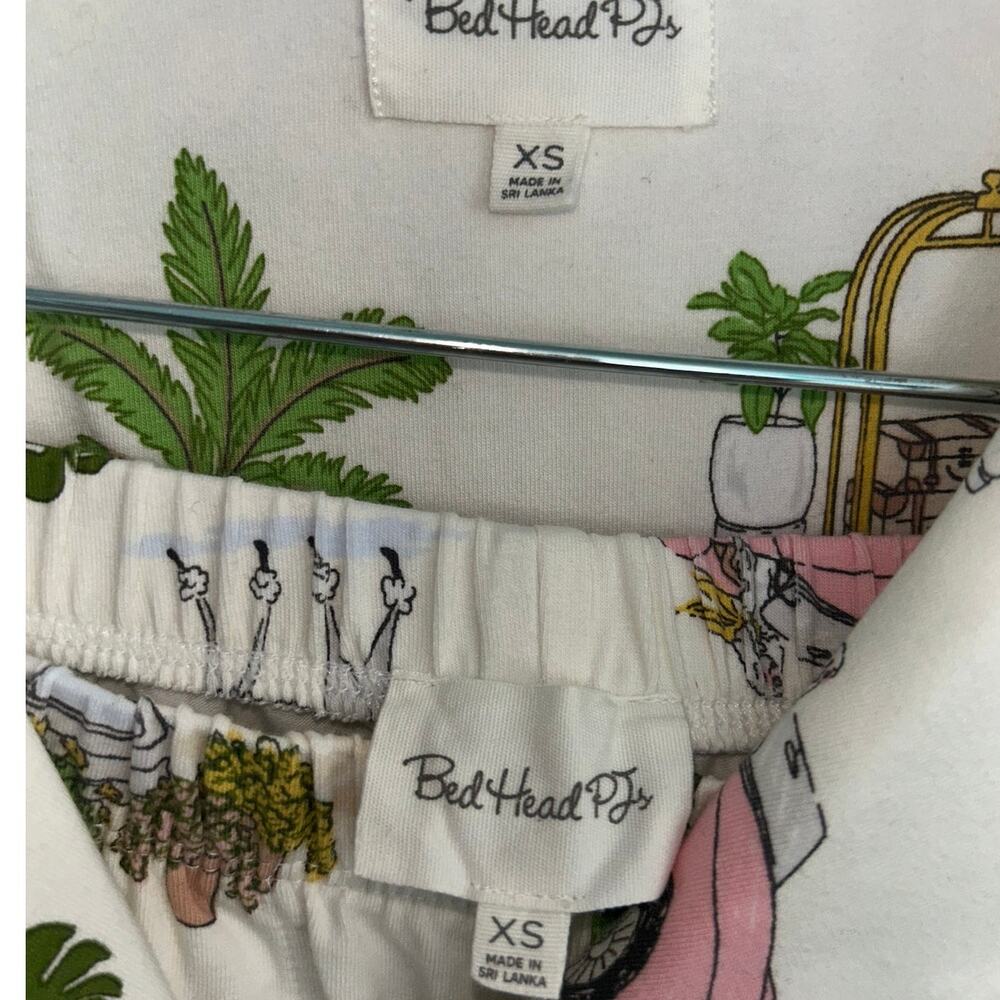 NWOT BedHead Pajamas "Poolside Poodles" Cotton Long Sleeve Long Pants Set Sz XS - Picture 3 of 7